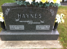 Bill and Crystal (Keesling) Haynes Headstone